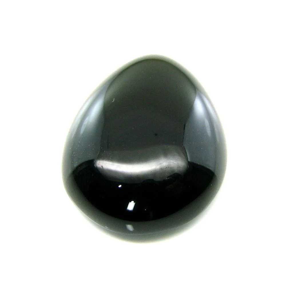 Top Quality Polished Black Onyx Pear Shape Faceted Gem