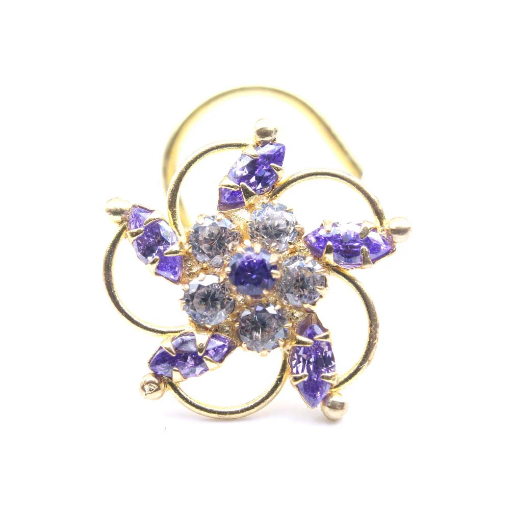 Traditional Gold Plated Cluster Nose Stud - Image 2