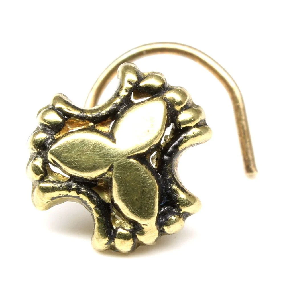 Trefoil leaf motif nose pin - Image 2