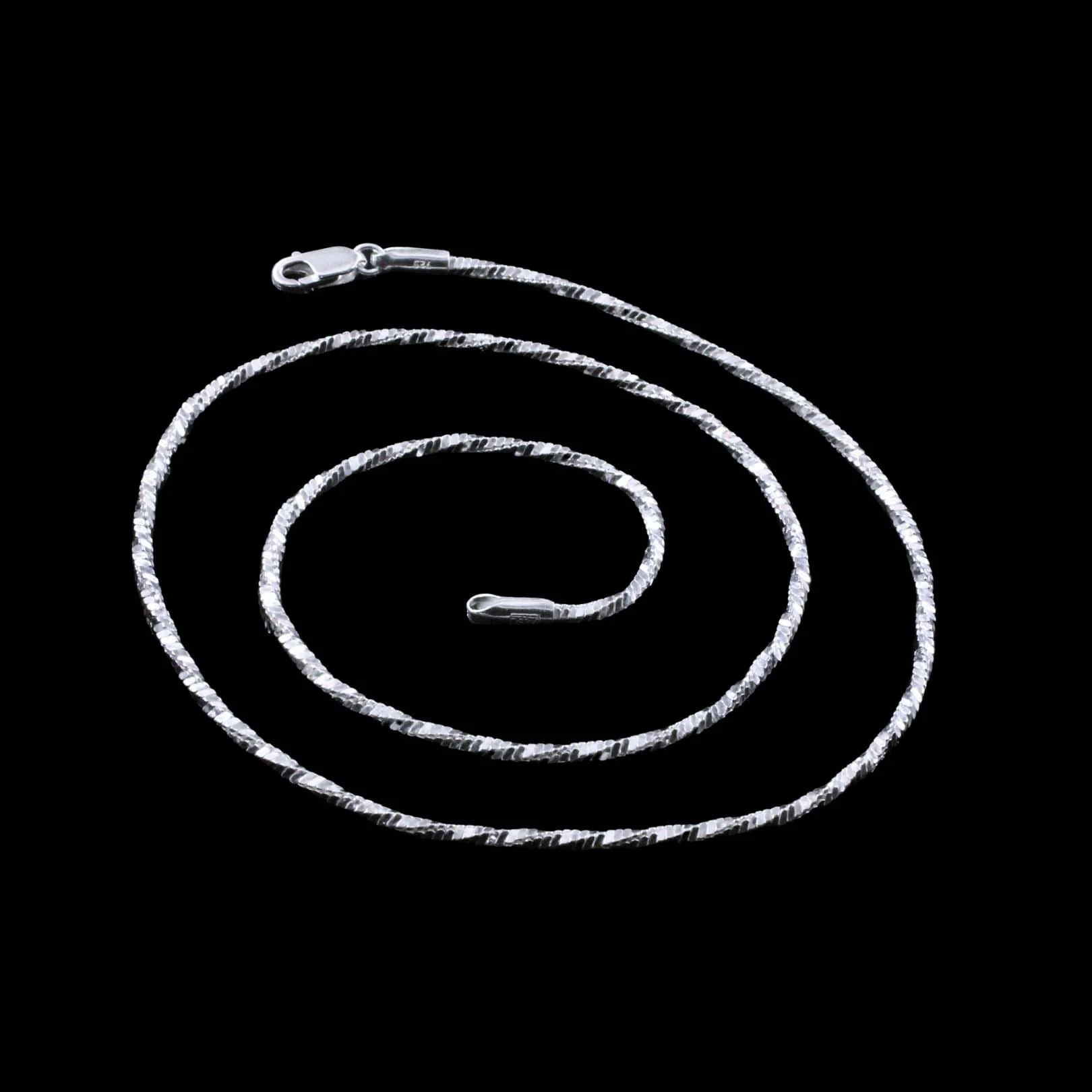 Trendy Real 925 Silver Unisex Neck Chain 18" - Image 3
