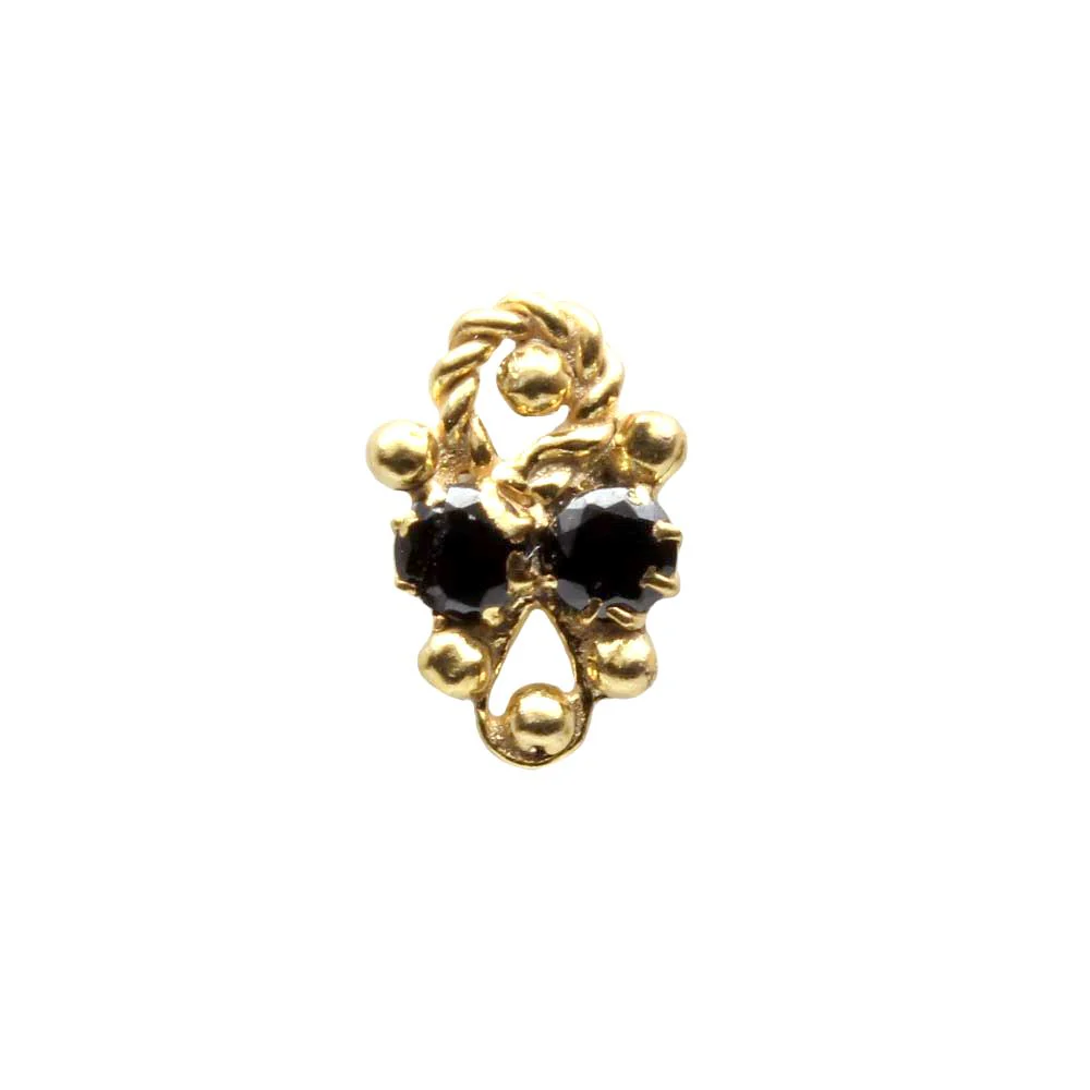 Twisted metal design CZ Nose Pin - Image 6