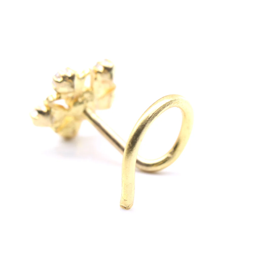 Twisted Star Petal Nose Pin - Image 3