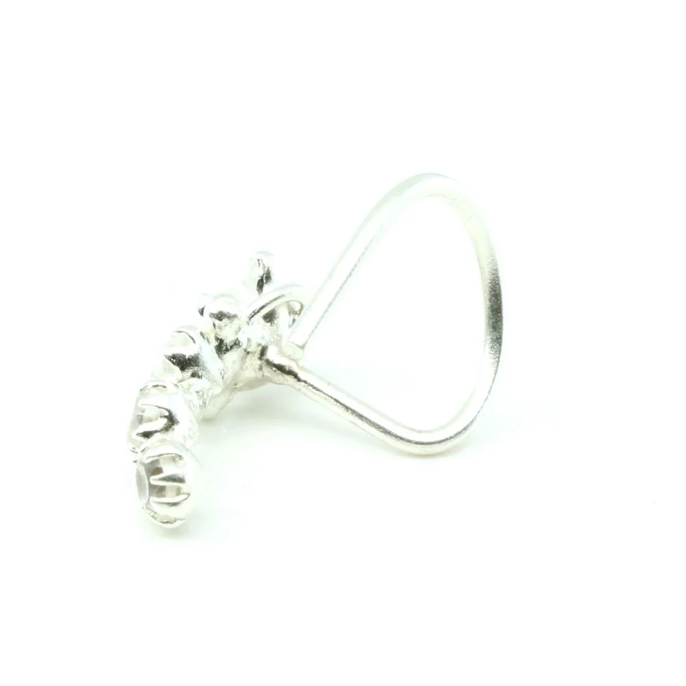 Vertical Sterling Silver Star Nose Stud - Image 3