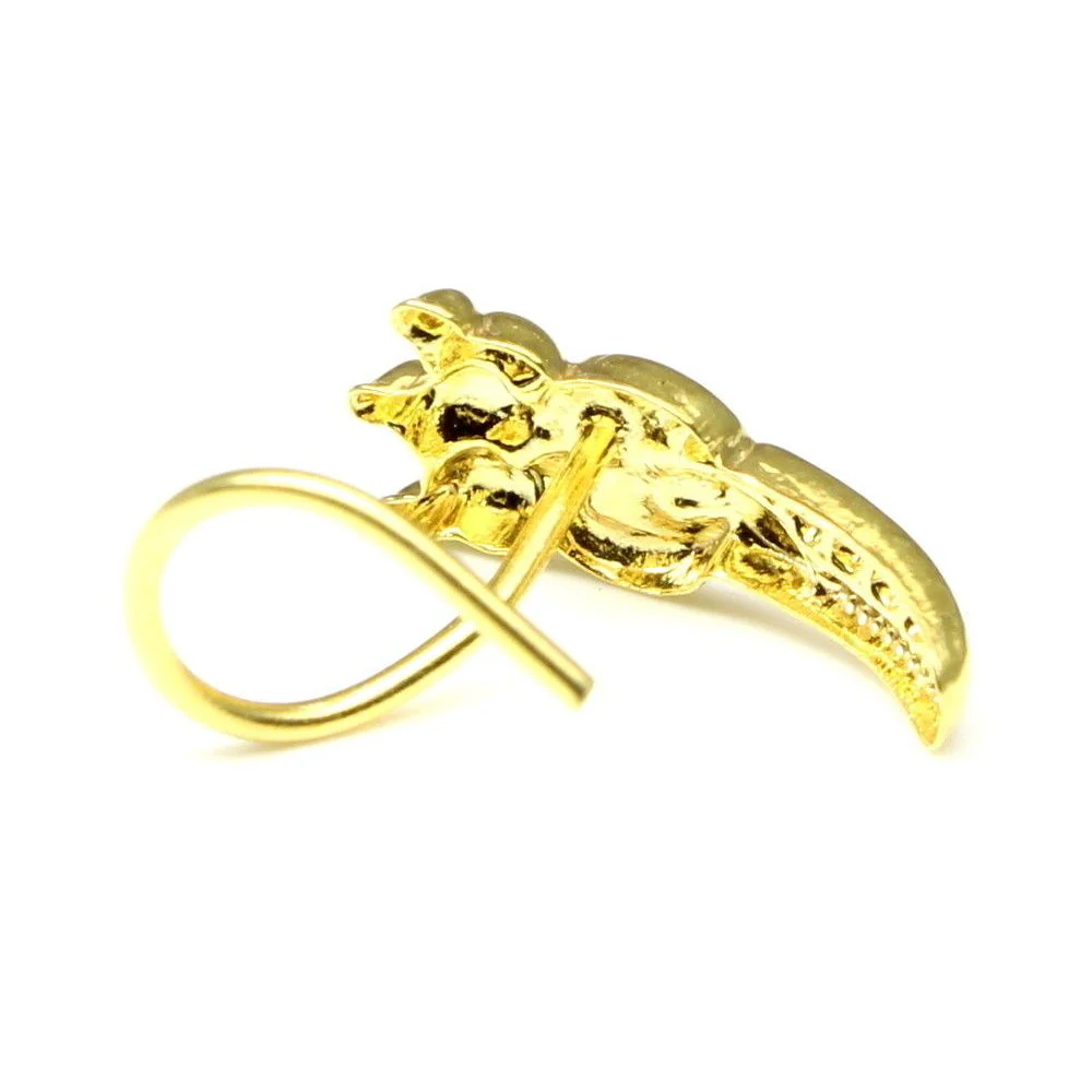 Vertical traditional design nose pin - Image 3