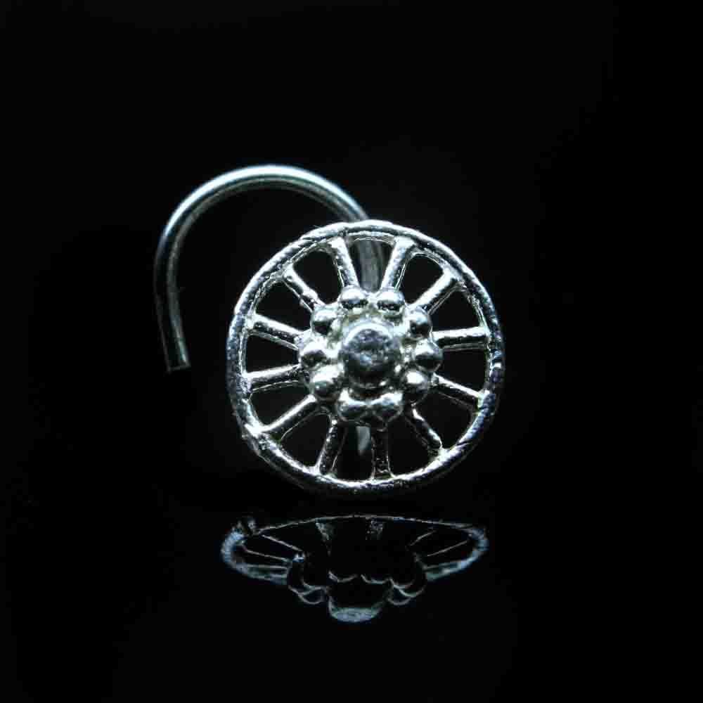 Wagon wheel Silver Nose piercing - Image 2